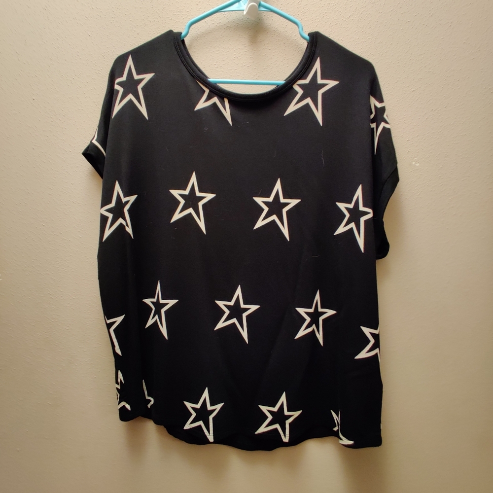 Buffalo David Bitton Black Star Print Women's Top - Picture 1 of 7